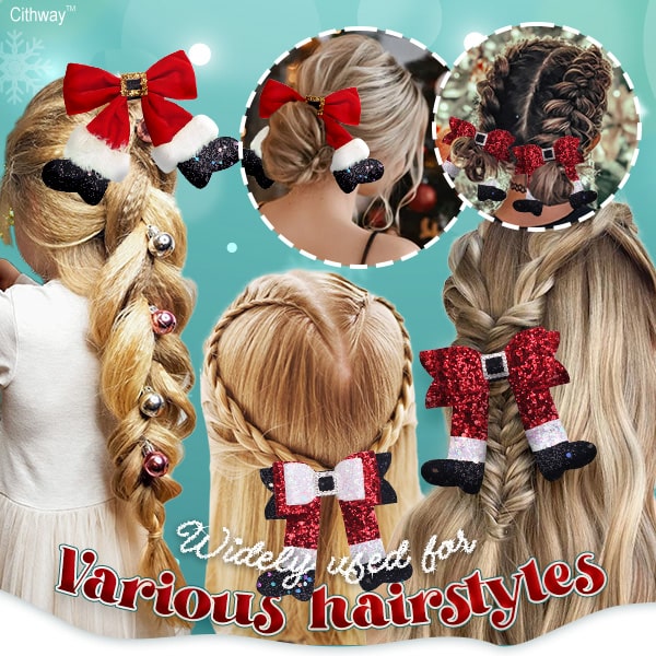 Cithway™ Christmas Boots Ribbon Hair Clip