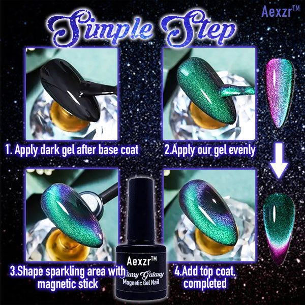 Aexzr™ Starry Galaxy Magnetic Gel Polish Set