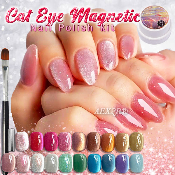 Aexzr® Shimmer Cat Eye Magnetic Nail Polish Kit